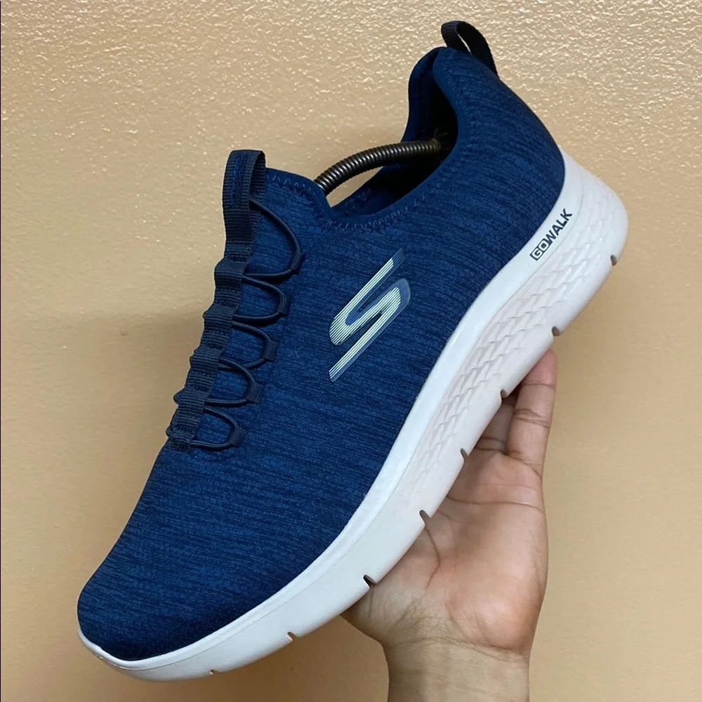 Skechers Go Walk Flex Ultra Navy Blue Walking Sneakers Size 12 Extra Wide